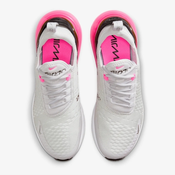 Women's Nike Air Max 270 Pink White Sneakers made with Swarovski Crystals - Picture 5 of 9